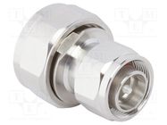 Adapter; 4,3-10 male,7/16 male; Insulation: PTFE; 50Ω; brass; 6GHz AMPHENOL RF