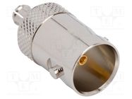 Adapter; BNC female,MCX male; Insulation: PTFE; 75Ω; brass AMPHENOL RF