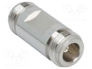 Adapter; N female,both sides; Insulation: PTFE; 50Ω; Mat: brass AMPHENOL RF