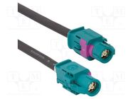 Cable; HSD female,both sides; straight; 2m; 100Ω AMPHENOL RF
