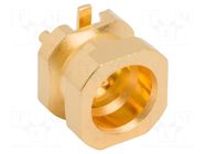 Connector: coaxial; socket; male; straight; 50Ω; THT; on PCBs; 10GHz AMPHENOL RF