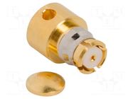 Connector: coaxial; plug; female; angled 90°; 50Ω; soldering; SMP AMPHENOL RF