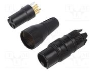 Plug; XLR; female; PIN: 3; straight; for cable; soldering; 50V; 15A DELTRON