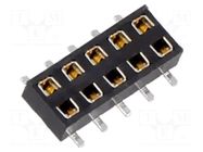 Connector: pin strips; socket; female; PIN: 10; 2A; straight; SMT HARWIN