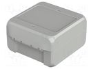 Enclosure: multipurpose; X: 80mm; Y: 89mm; Z: 47mm; BOCUBE; grey BOPLA