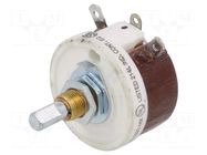 Potentiometer: shaft; 125Ω; 25W; 6.35mm; Shaft: smooth; wirewound OHMITE