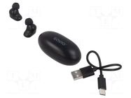 Wireless headphones with microphone; black; USB C; 20Hz÷20kHz SAVIO