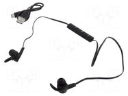 Wireless headphones with microphone; black; wireless,in-ear SAVIO