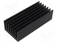 Heatsink: extruded; grilled; universal; black; L: 150mm; W: 66mm 