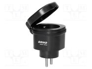 Power socket; plug-in; 230VAC; IP44; 13A; 30m; Control: wireless ORNO
