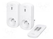 Power socket; plug-in; 230VAC; IP20; 25m; white; Standard VIRONE