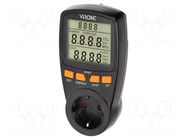 Controller; plug-in; IP20; 16A; 230VAC 50/60Hz; Display: LCD; black VIRONE