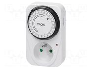 Programmable time switch; 15min÷24h; 230VAC/16A; IP20; Standard VIRONE