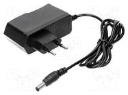 Power supply: switching; mains,plug; 12VDC; 1A; 12W; Plug: EU; black ORNO