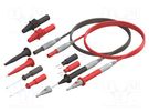 Set of measuring probes; 3A,5A,10A; black,red CAL TEST