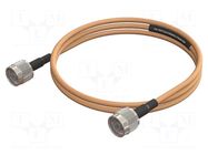 Test lead; plug type N male,both sides; Len: 0.6m; brown-beige CAL TEST