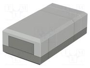 Enclosure: with panel; ELEGANT; X: 67mm; Y: 125mm; Z: 40mm; dark grey BOPLA