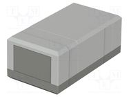 Enclosure: with panel; ELEGANT; X: 82mm; Y: 150mm; Z: 60mm; dark grey BOPLA