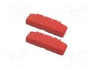 Hinge; ABS; BOCUBE; B261704,B261706,B261709,B261712; red; 2pcs. BOPLA