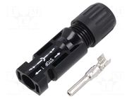 Connector: solar; plug; male; MC4; 39A; 1kV; IP2X,IP65,IP68; crimped STÄUBLI