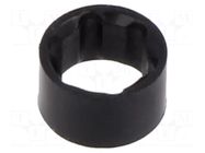 LED holder; 3mm; two-piece; black; UL94V-2; L: 5mm; polyamide BIVAR