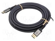 Cable; DisplayPort 1.4; DisplayPort plug,both sides; PVC; Len: 1m Goobay