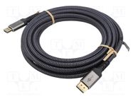 Cable; DisplayPort 1.4; DisplayPort plug,both sides; PVC; Len: 2m Goobay