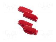 Hinge; polycarbonate; BOCUBE; B233012,B273612; red; 4pcs; UL94V-0 BOPLA