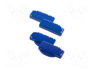 Hinge; ABS; BOCUBE; blue; 4pcs. BOPLA