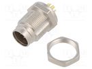 Connector: M9; socket; male; Plating: gold-plated; 125V; IP40; PIN: 8 BINDER