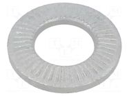Washer; internally serrated; M10; D=20mm; h=2.6mm; spring steel BOSSARD