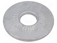 Washer; internally serrated; M5; D=16mm; h=2.1mm; spring steel BOSSARD