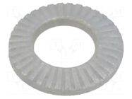 Washer; internally serrated; M5; D=10mm; h=1.5mm; spring steel BOSSARD