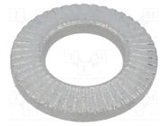 Washer; internally serrated; M6; D=12mm; h=1.85mm; spring steel BOSSARD