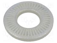 Washer; internally serrated; M6; D=14mm; h=2.1mm; spring steel BOSSARD