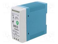 Power supply: switched-mode; for DIN rail; 40W; 12VDC; 0÷3.33A POS