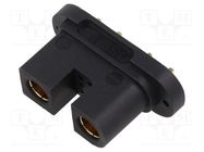 Socket; DC supply; QS; female; PIN: 6(4+2); for panel mounting 