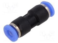 Push-in fitting; straight,inline splice; -0.95÷10bar; plastic PNEUMAT