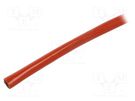 Insulating tube; fiberglass; brick red; -60÷250°C; Øint: 7mm FAVIER