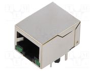 Connector: RJ45; socket; PIN: 8; shielded,with LED; Layout: 8p8c ADAM TECH