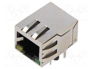 Socket; RJ45; PIN: 8; shielded,with LED; Layout: 8p8c; THT ADAM TECH