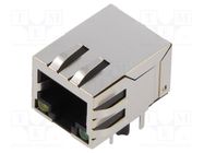 Connector: RJ45; socket; PIN: 8; shielded,with LED; Layout: 8p8c ADAM TECH