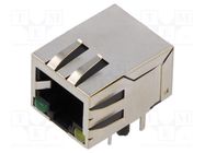 Connector: RJ45; socket; PIN: 8; shielded,with LED; Layout: 8p8c ADAM TECH