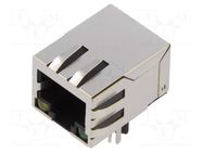 Connector: RJ45; socket; PIN: 8; shielded; Layout: 8p8c; THT ADAM TECH