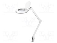 Desktop magnifier with backlight; 3dpt; Ø127mm; 9W; Plug: EU Goobay