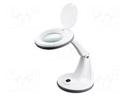 Desk magnifier; with backlight; 3dpt; Ø100mm; Illumination: LED Goobay