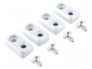 Wall mounting element; BOCUBE; light grey; 4pcs. BOPLA