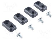 Wall mounting element; BOCUBE; graphite; 4pcs. BOPLA