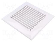 Accessories: ventilation grille; white; Body dim: 175x175x25mm DOSPEL S.A.