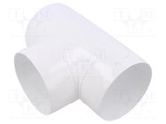 Accessories: round T-joint; white; ABS; Ø100mm DOSPEL S.A.